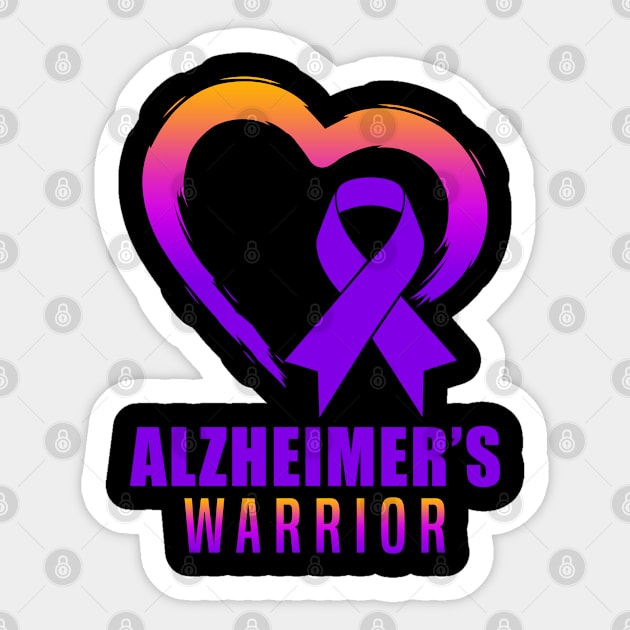 Alzheimer's warrior Sticker by Caskara